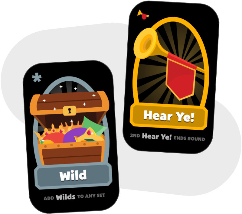 A Wild card and a Hear Ye! Card